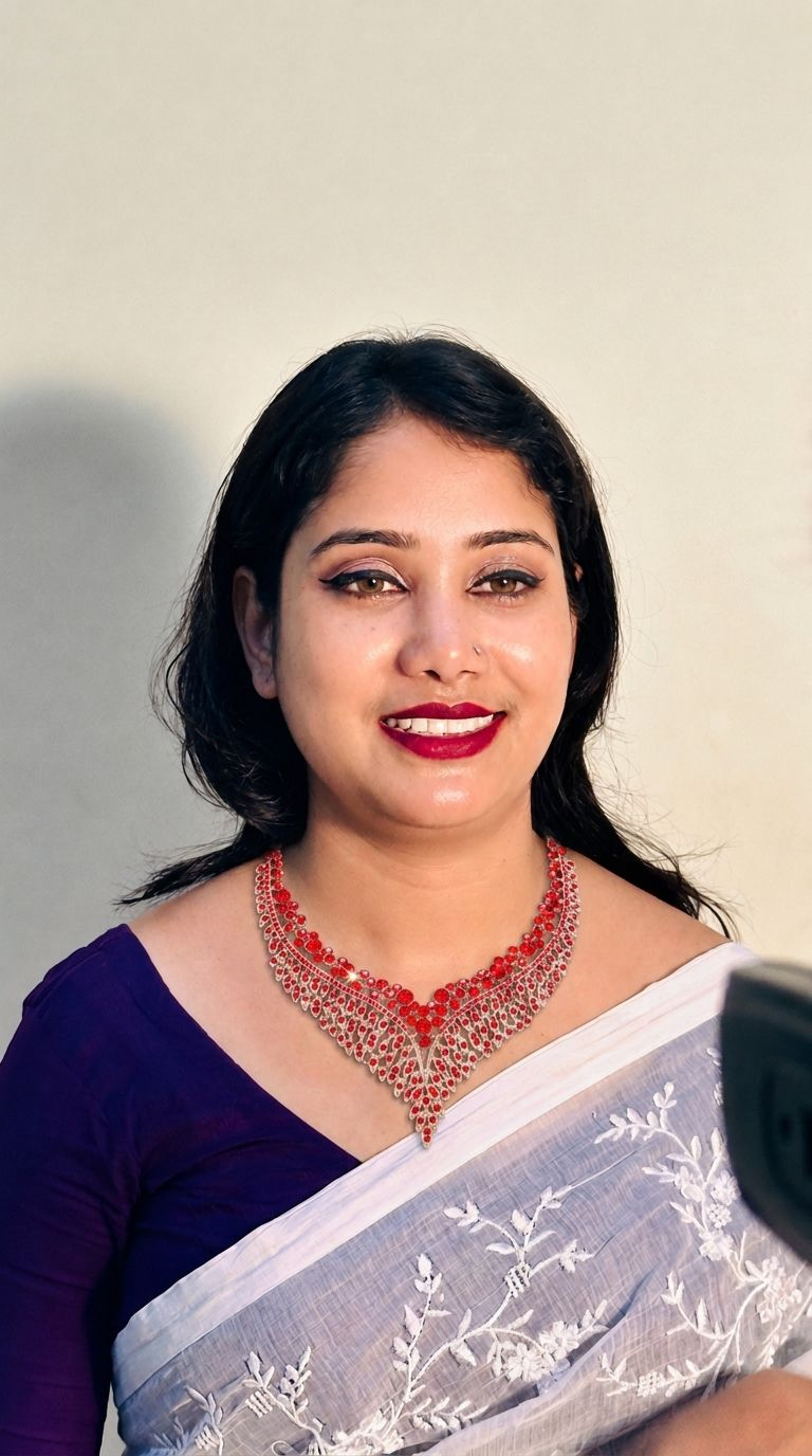 Diamond Cut Necklace (ইম্পেরিয়াল রেড)