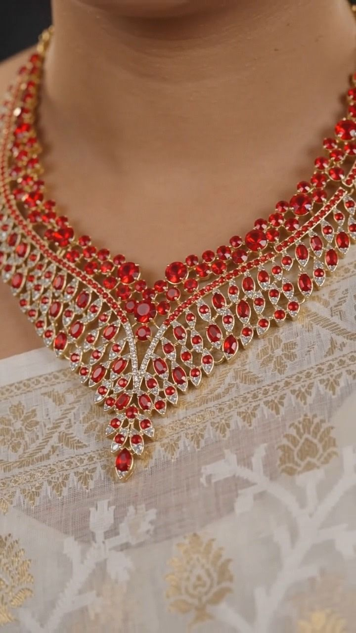 Diamond Cut Necklace (ইম্পেরিয়াল রেড)