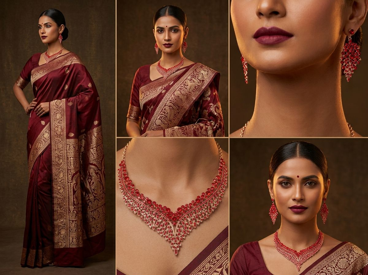 Diamond Cut Necklace (ইম্পেরিয়াল রেড)