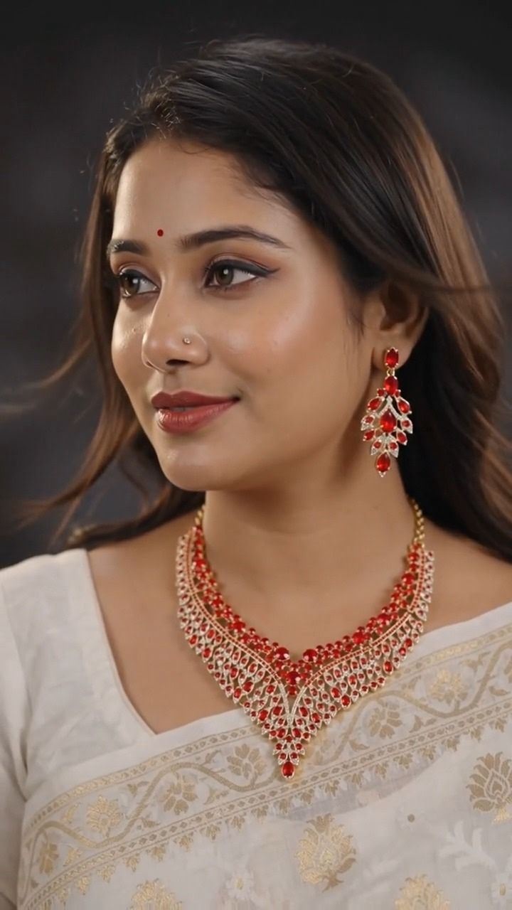 Diamond Cut Necklace (ইম্পেরিয়াল রেড)