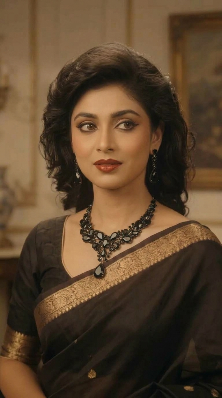 Imported Black Stone Diamond Cut Crystal Necklace ছবি 7